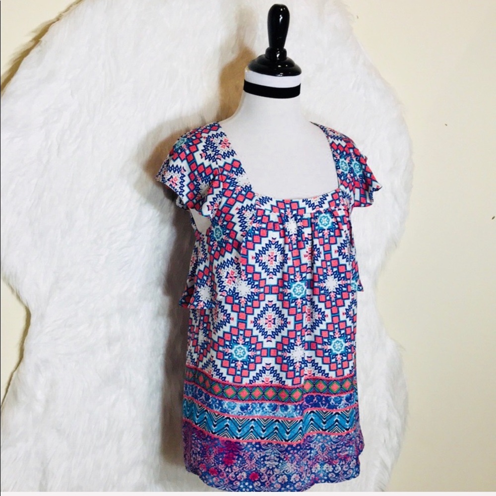 Anthropologie Meadow Rue Aztec Top - Picture 3 of 8
